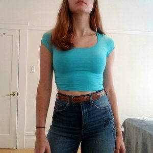 Blue Crop Top NWT